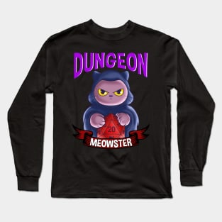Dungeon Meowster Cute & Funny Gaming Long Sleeve T-Shirt